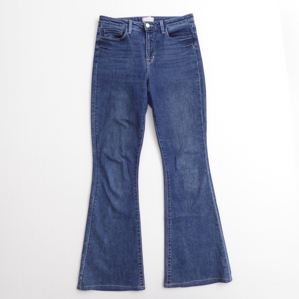 L'AGENCE Women Jeans Blue Marty High Rise Flare Rowan Size 28 x 31.5" - Picture 1 of 9